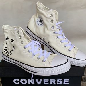 CONVERSE CTAS HI EGRET/BLACK/WHITE MENS